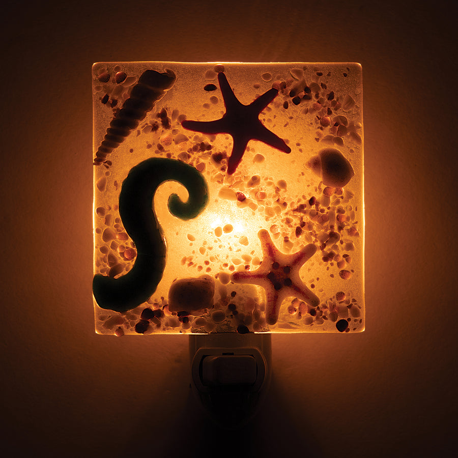Fused Glass Under The Sea Floor Nightlight