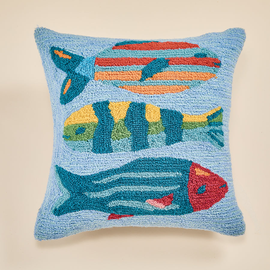 Rainbow Fish Decorative Pillow