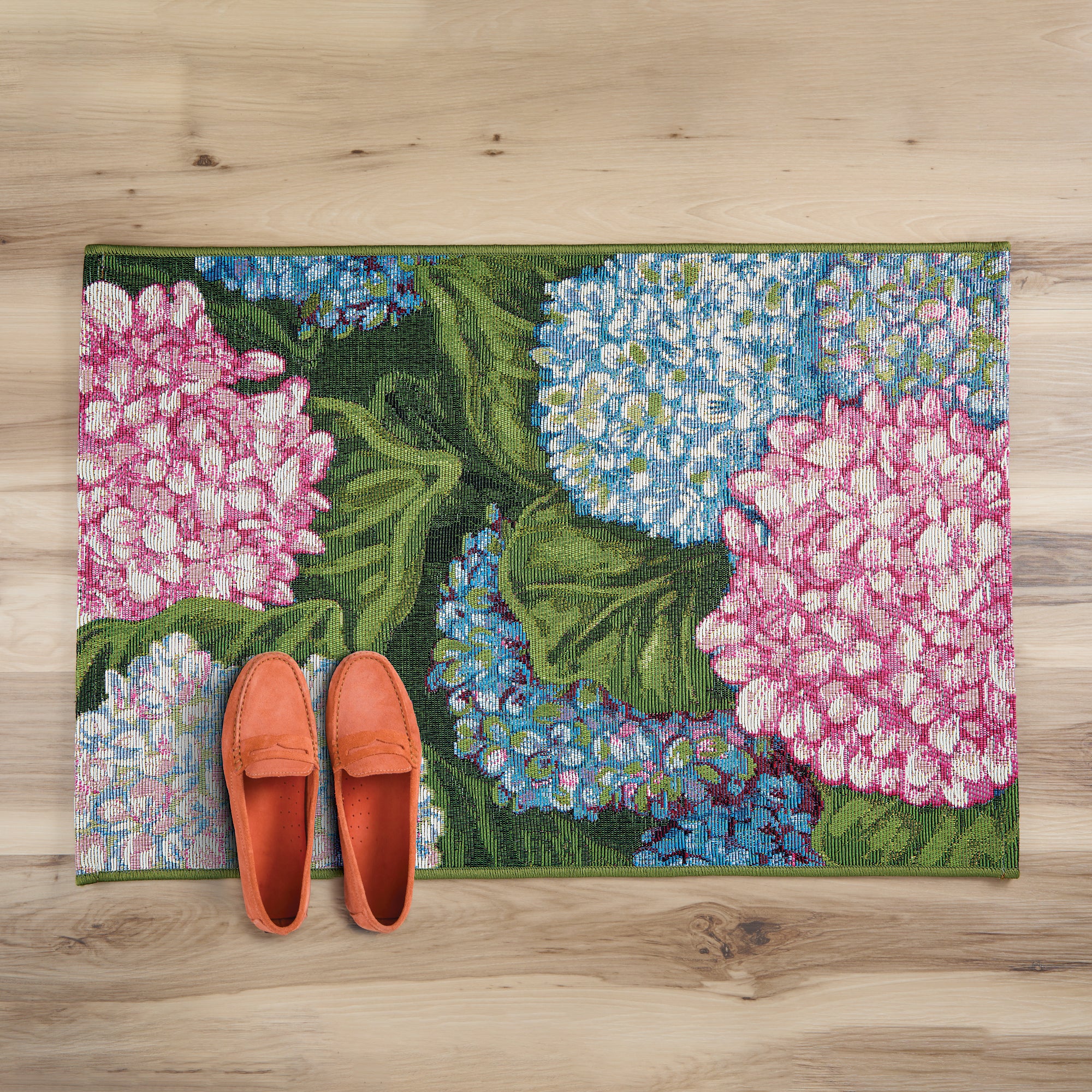 Colorful Hydrangeas Decorative Rug
