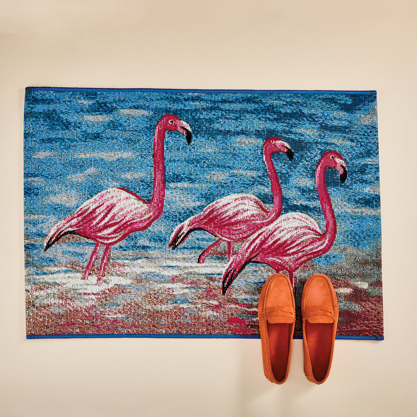 Pink Flamingos Decorative Mat