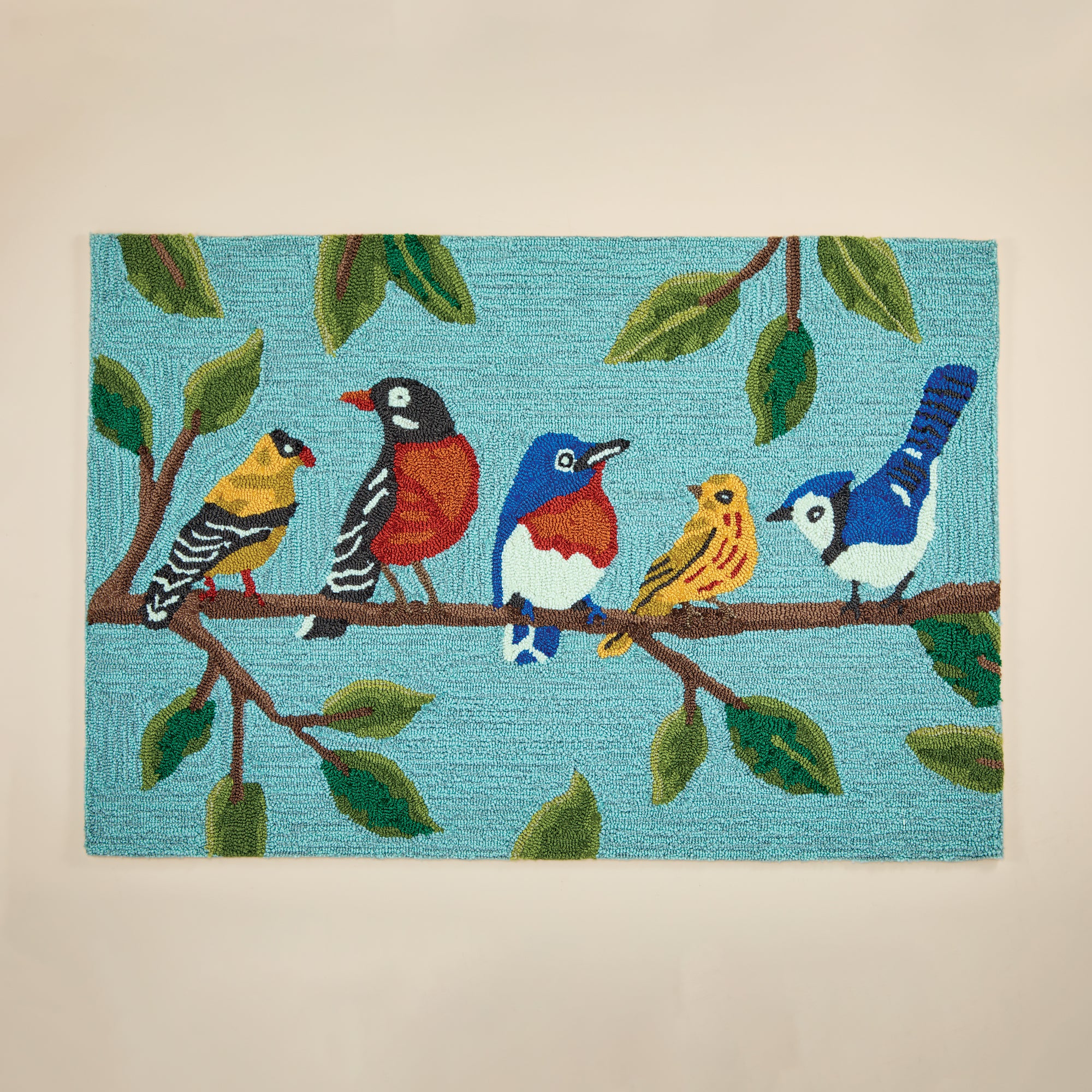 Birds On a Branch Decorative Rug