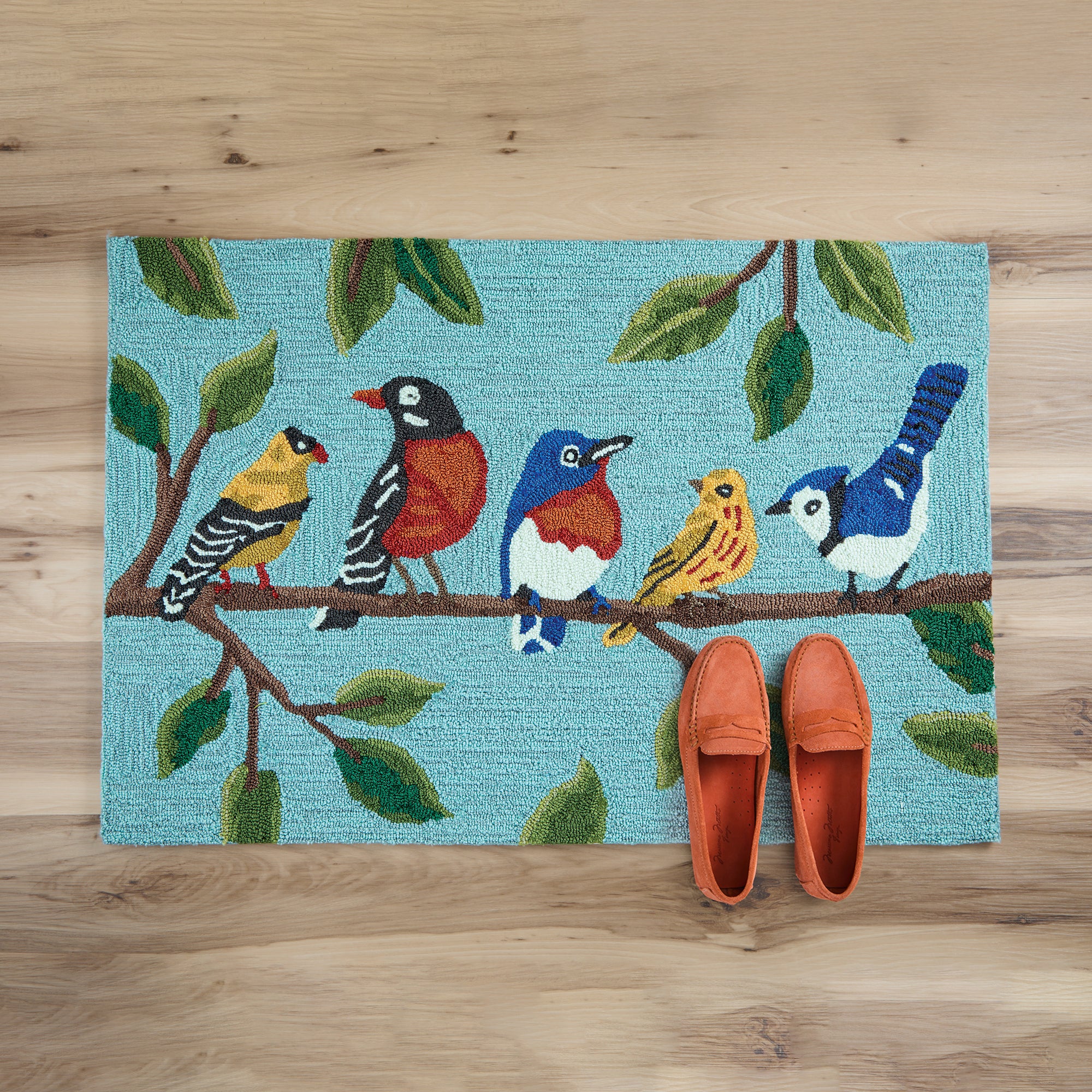 Birds On a Branch Decorative Rug