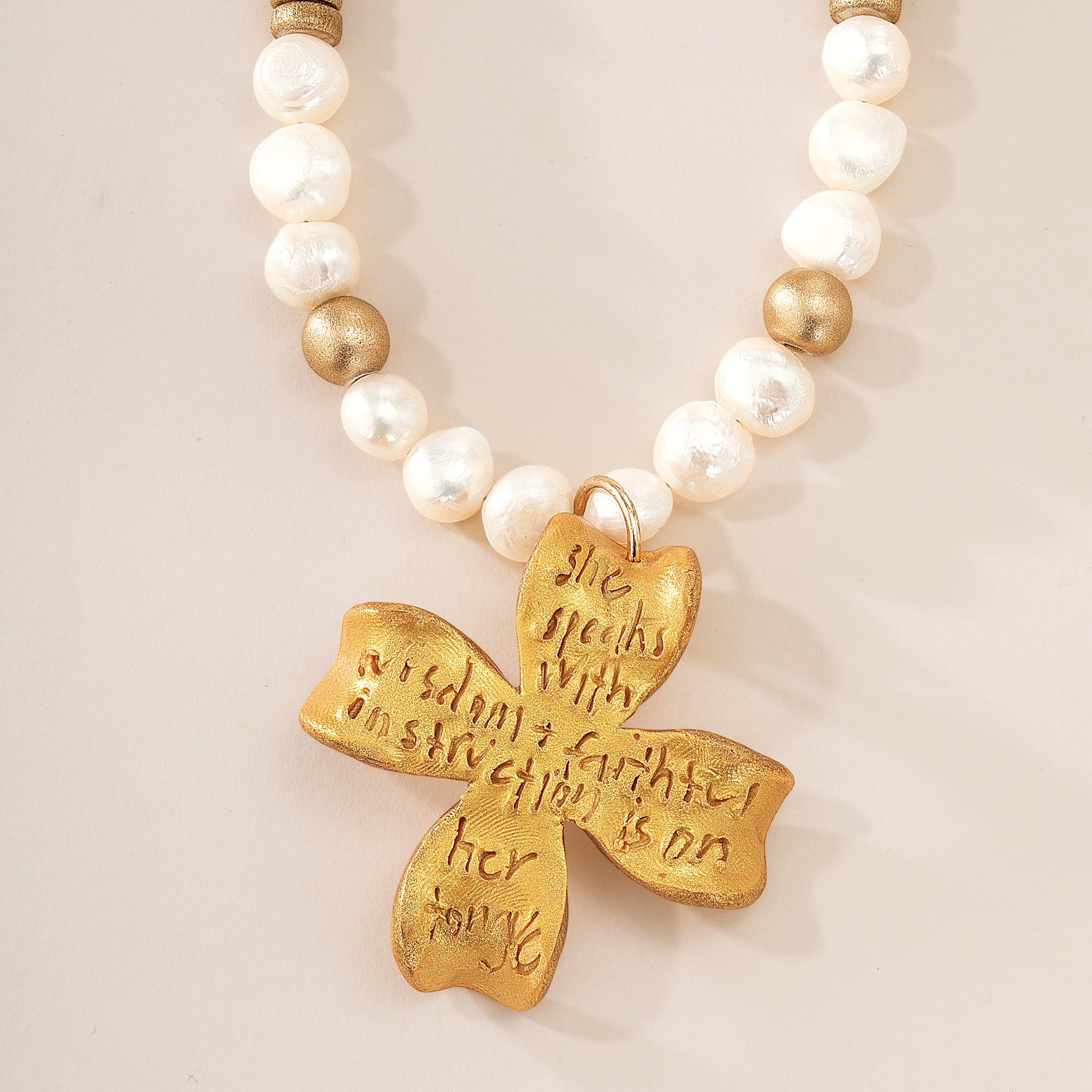 Darling Dogwood Pearl Necklace