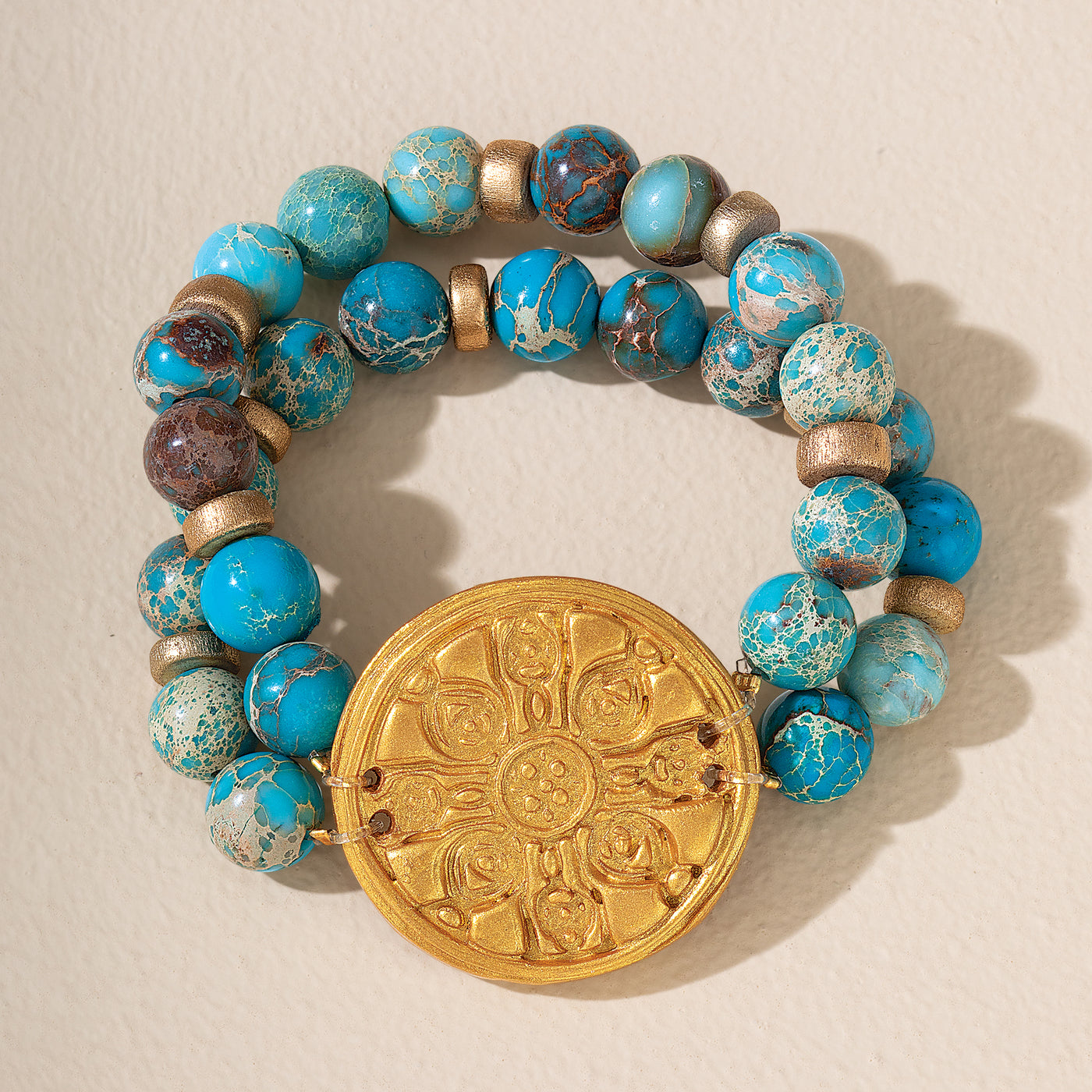 Hidden Truth Dogwood Medallion & Gemstone Bracelet