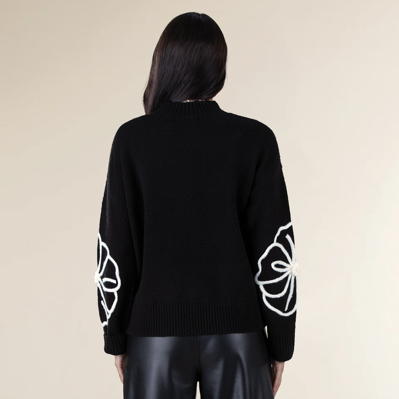 Embroidered Poppies Sweater