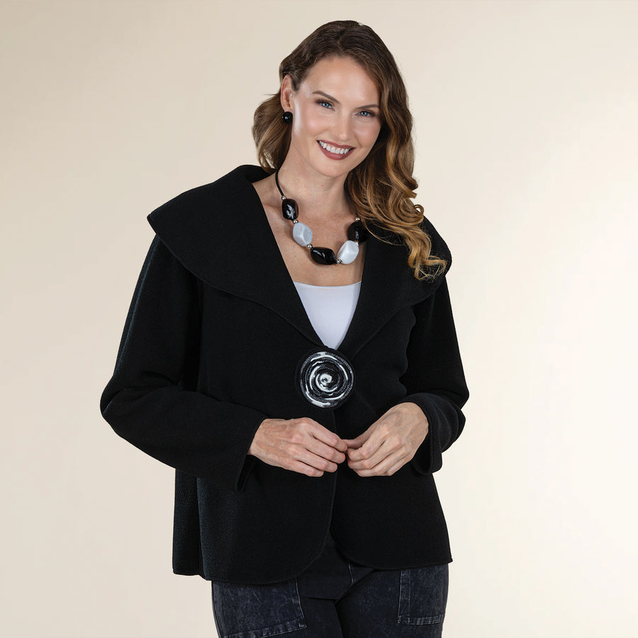 Classic Black Rosette Jacket
