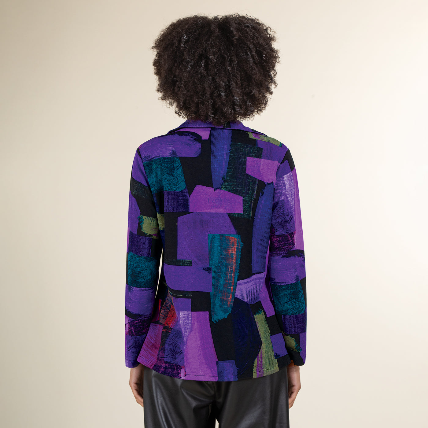 Passionate in Plum Abstract Blouse