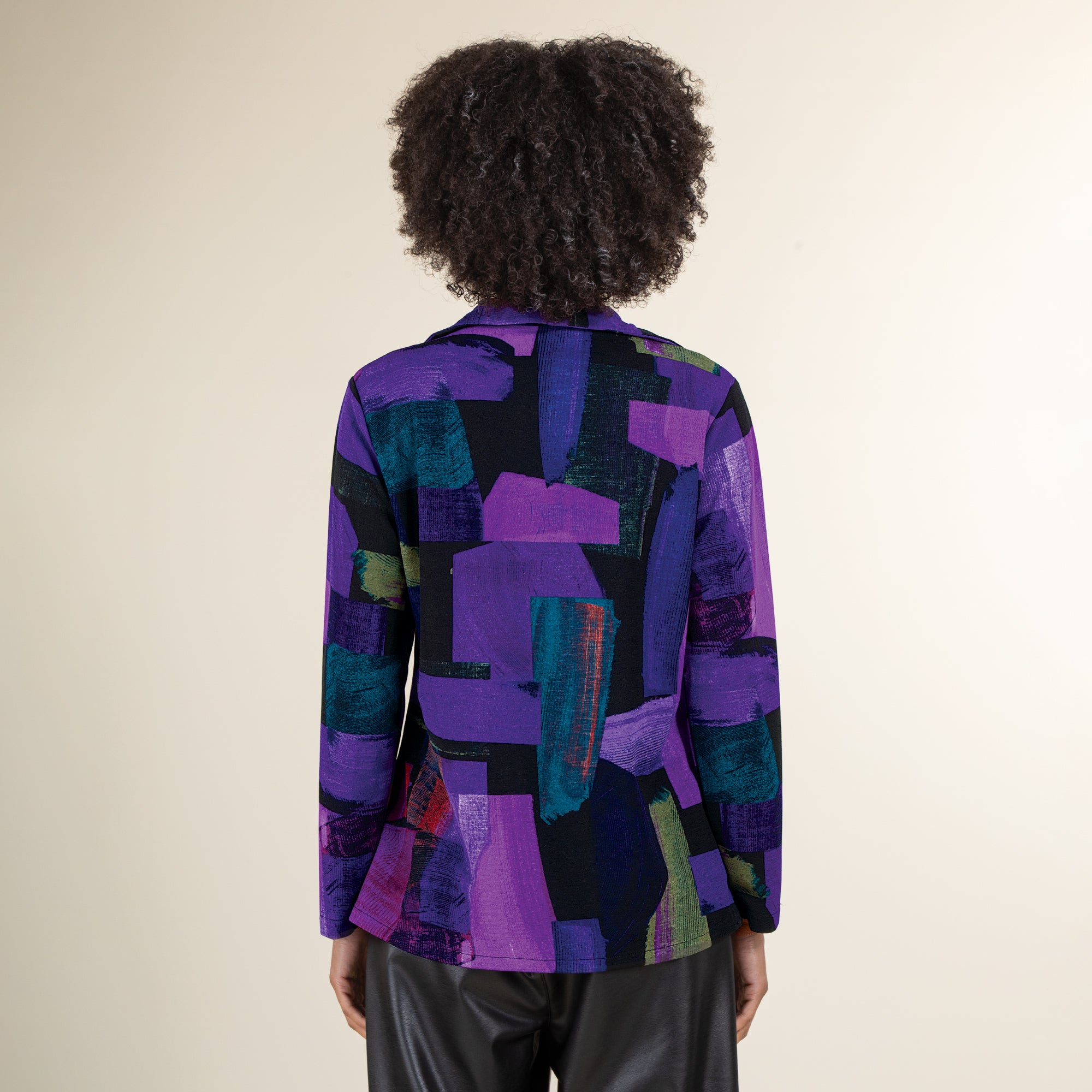 Passionate in Plum Abstract Blouse