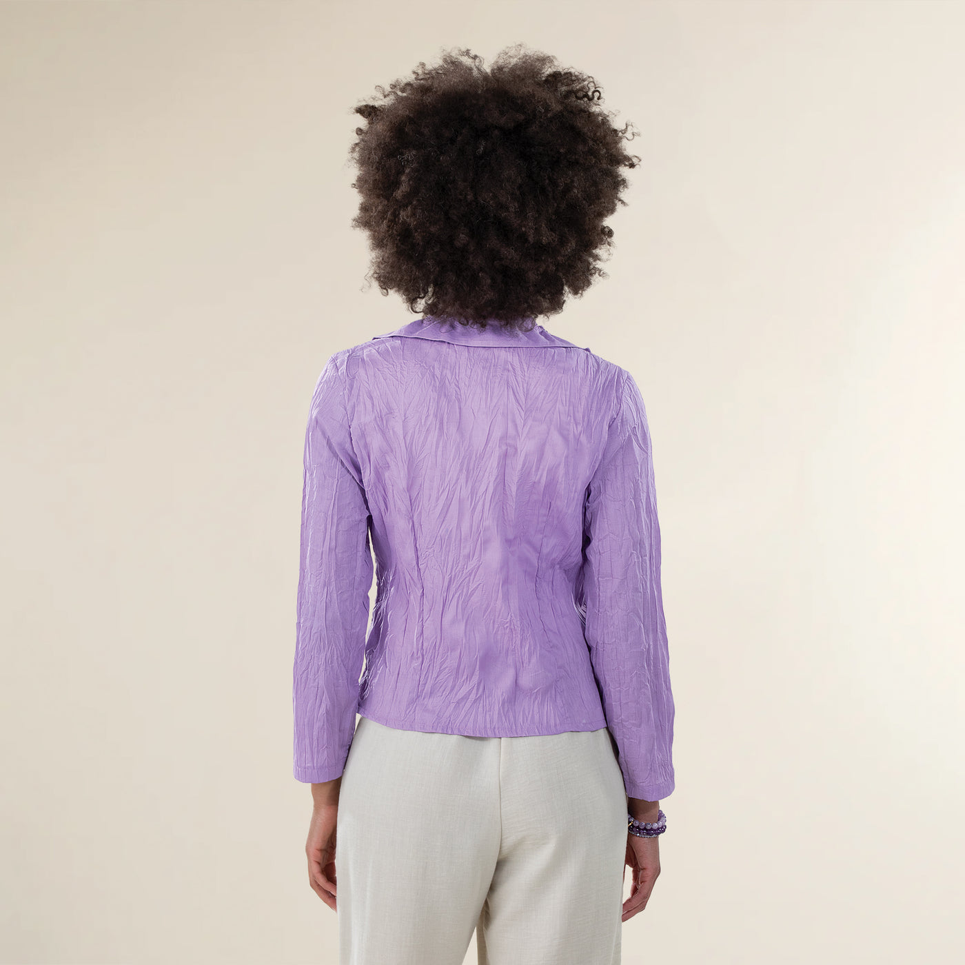 Sleek Lilac Textured Blouse