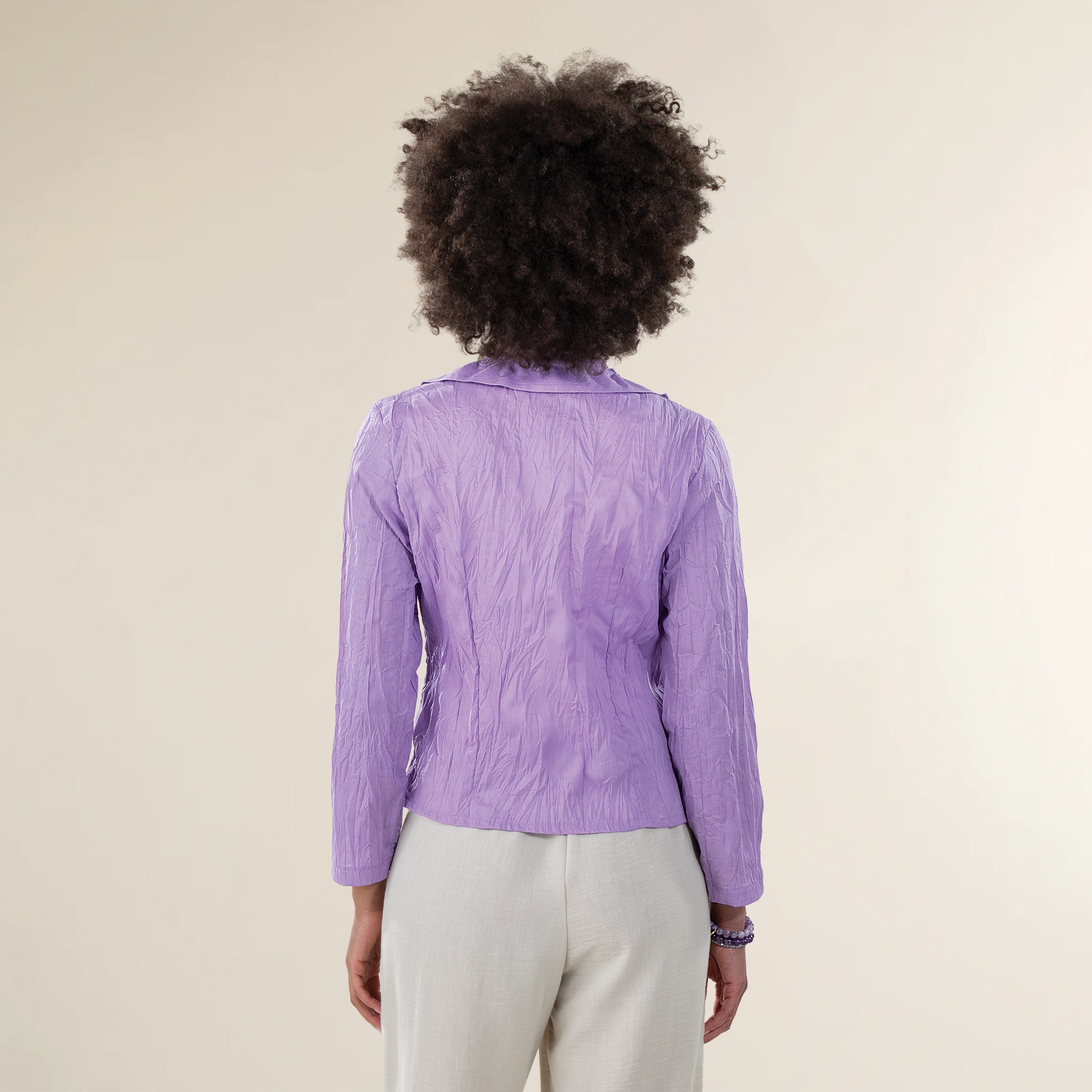 Sleek Lilac Textured Blouse