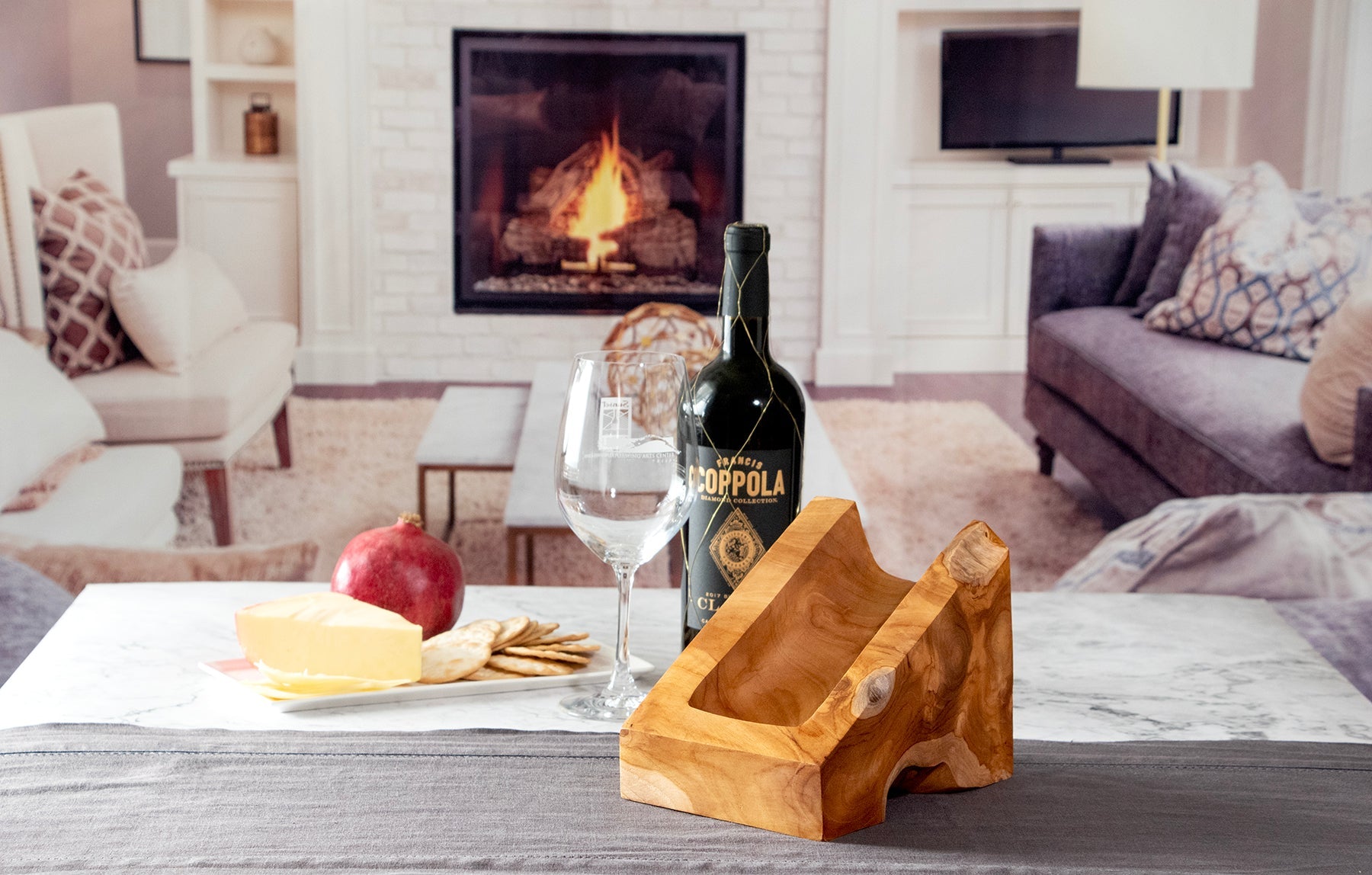 Teakwood Wine Bottle Holder