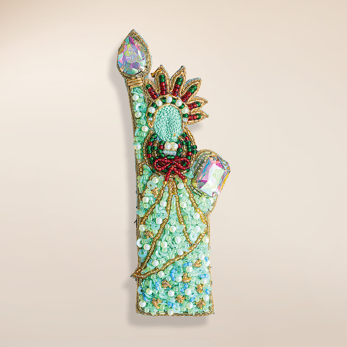 Lady Liberty Beaded Pin-Pendant & Ornament (Preorder)