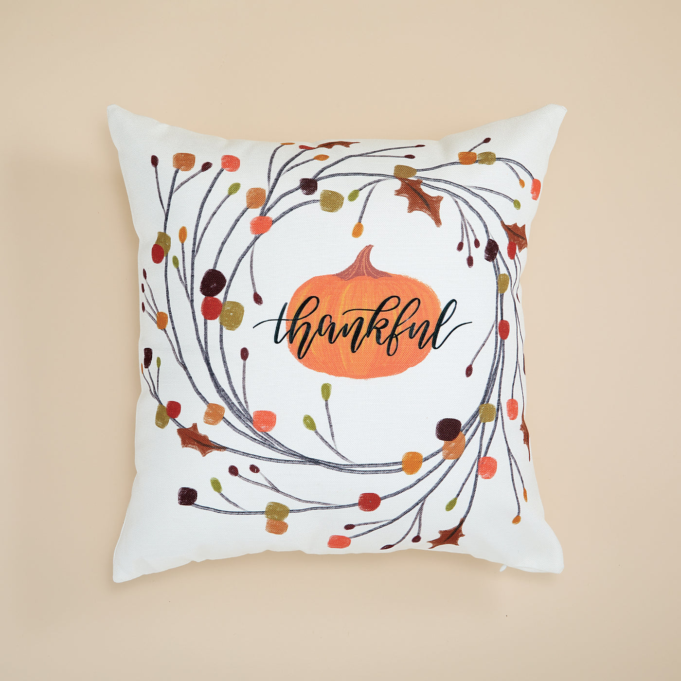 Wreath of Thanks Pillow