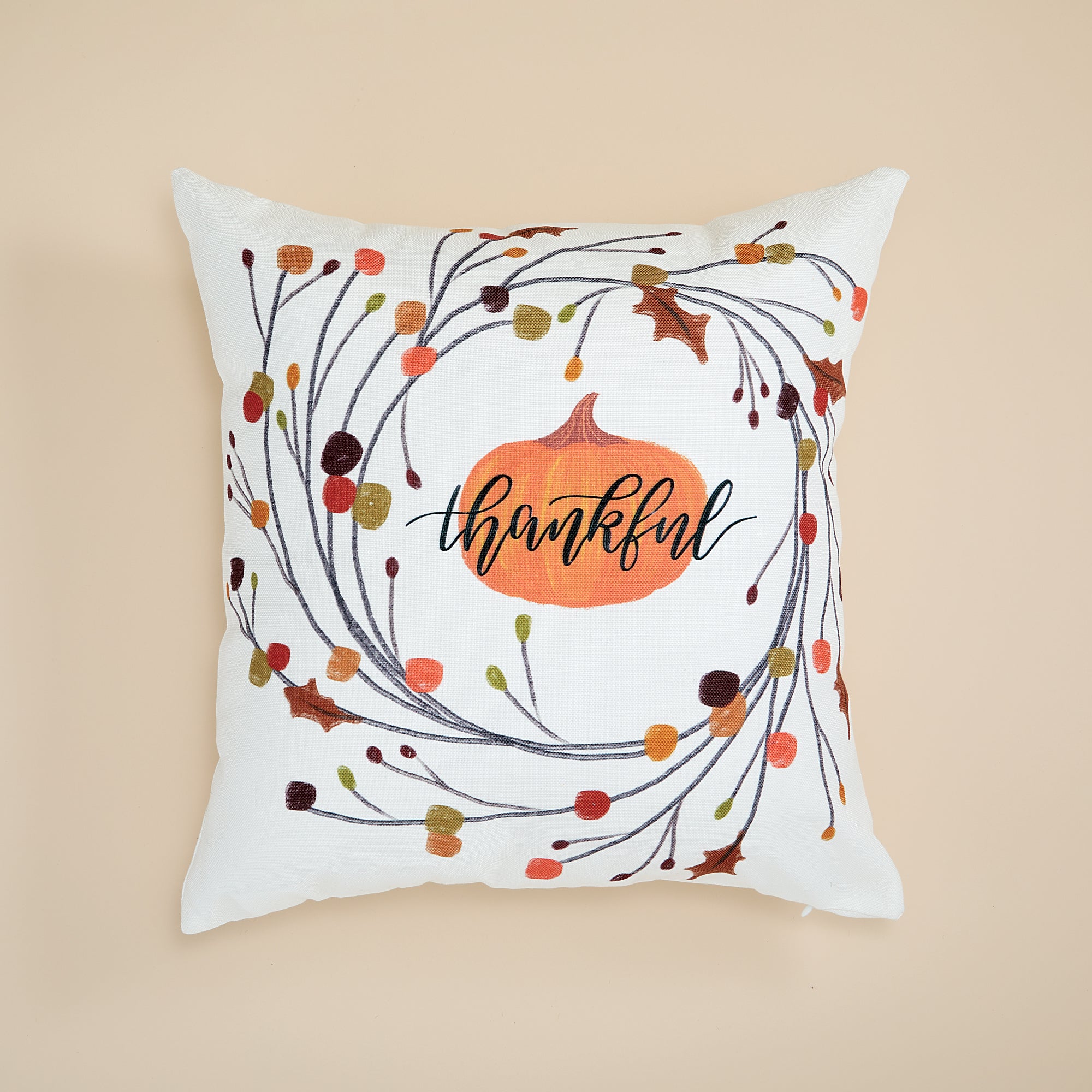 Wreath of Thanks Pillow