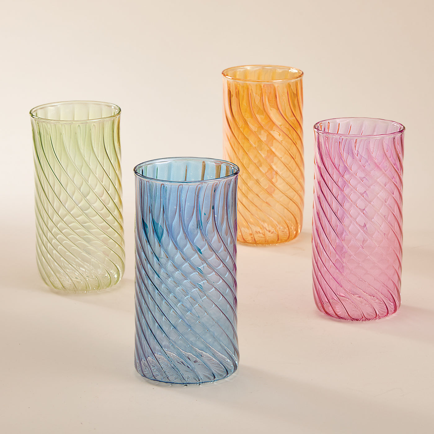 Egyptian Glass Hand-Blown Tall Glasses