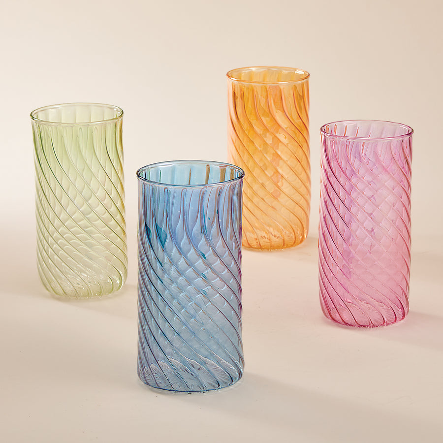 Egyptian Glass Hand-Blown Tall Glasses