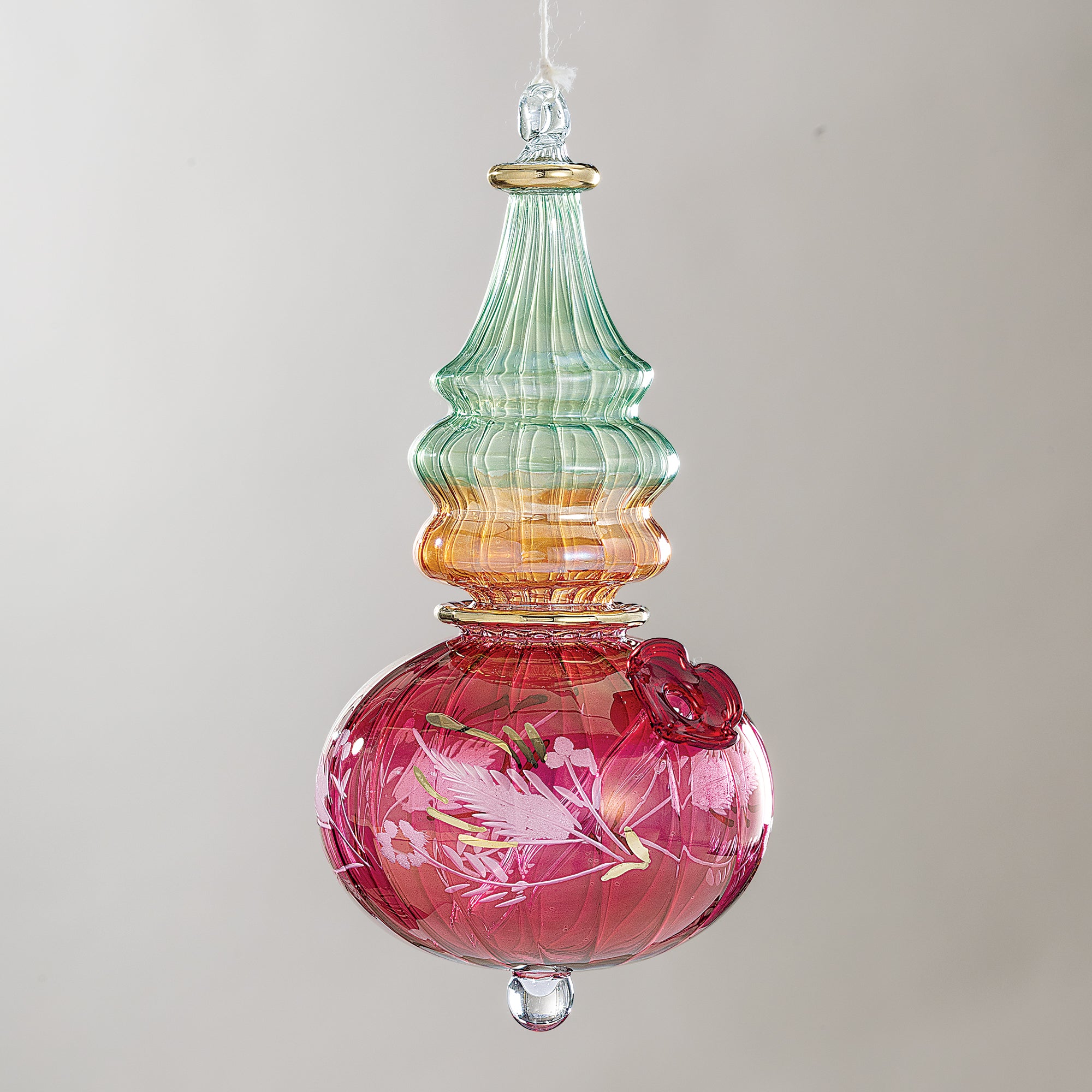 Egyptian Hand-Blown Glass Hummingbird Feeder