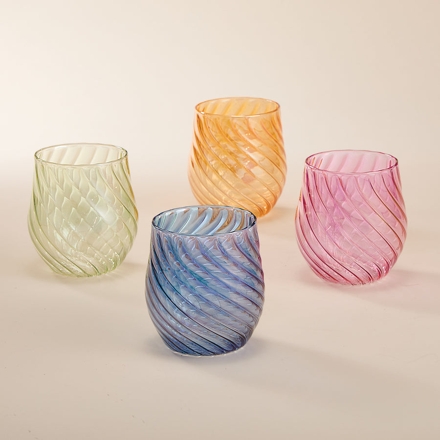 Egyptian Glass Hand-Blown Short Glasses