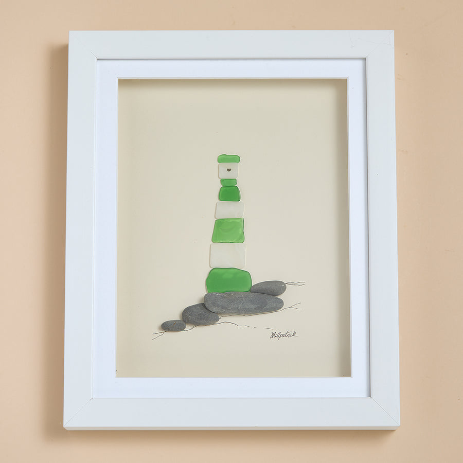 Pebble Glass Lighthouse Wall Art (Preorder)