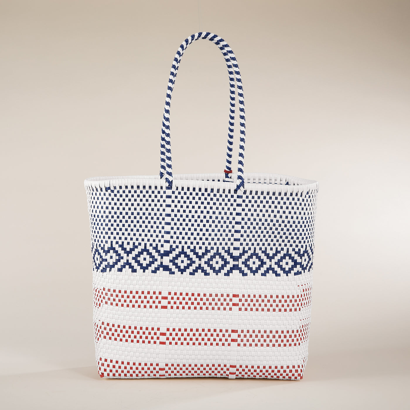 Patriotic Pattern Tasseled Tote