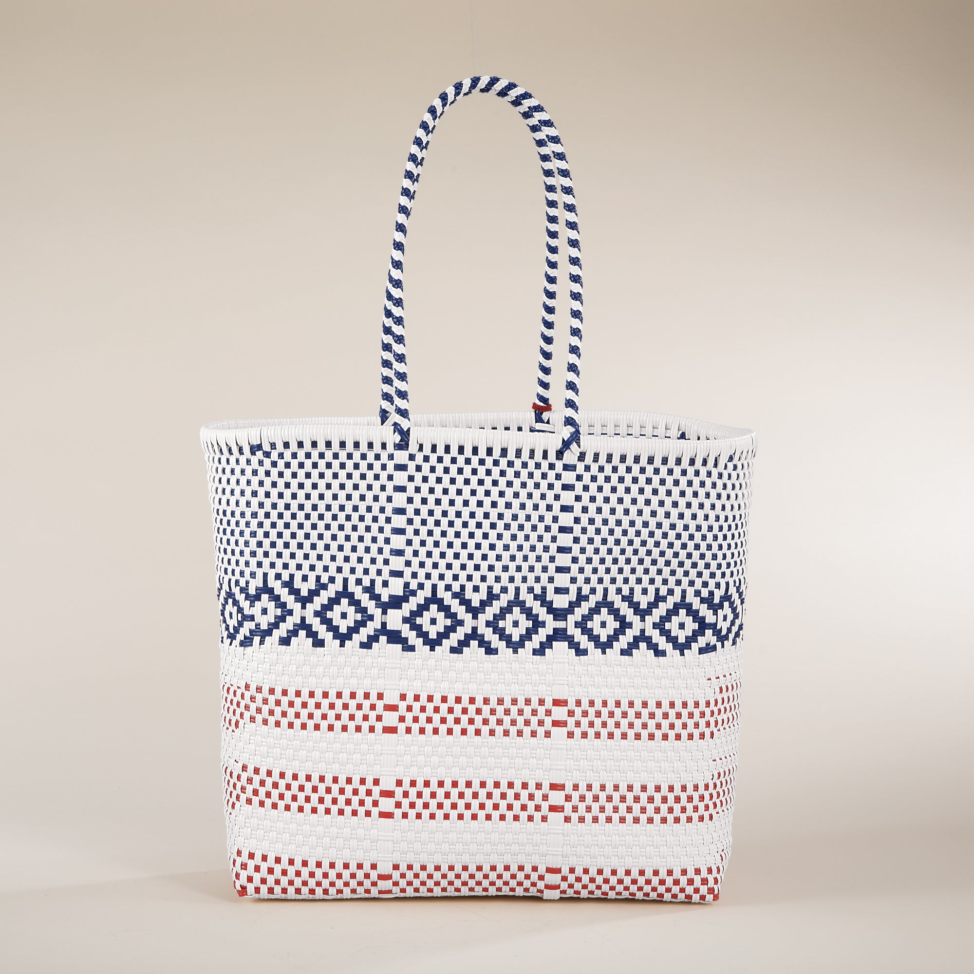 Patriotic Pattern Tasseled Tote