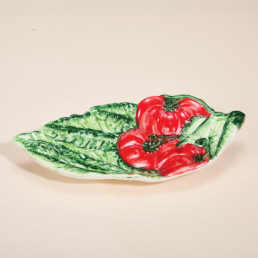 Italian Ceramic Garden Tomato Spoon Rest (Preorder)