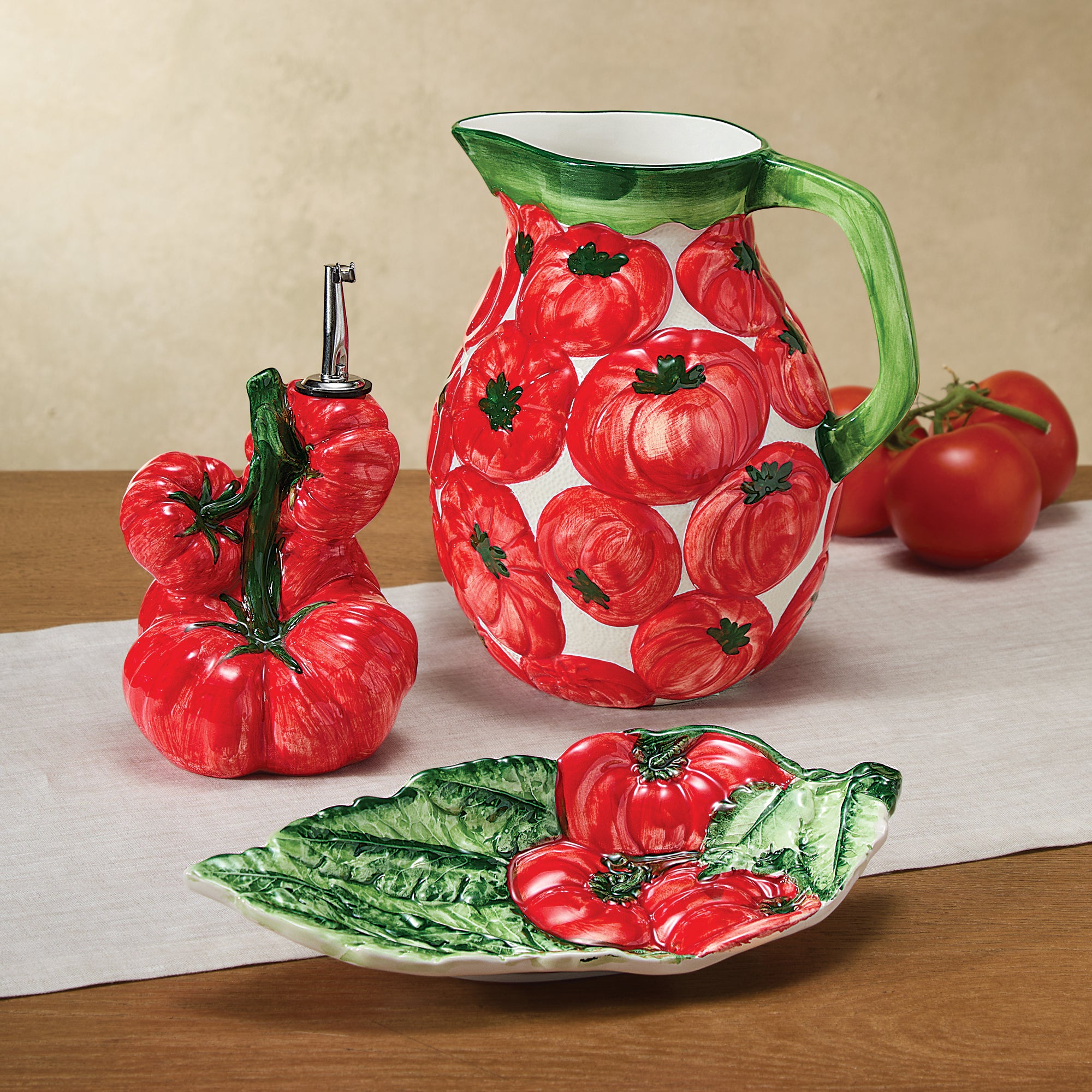 Italian Ceramic Garden Tomato Pitcher (Preorder)