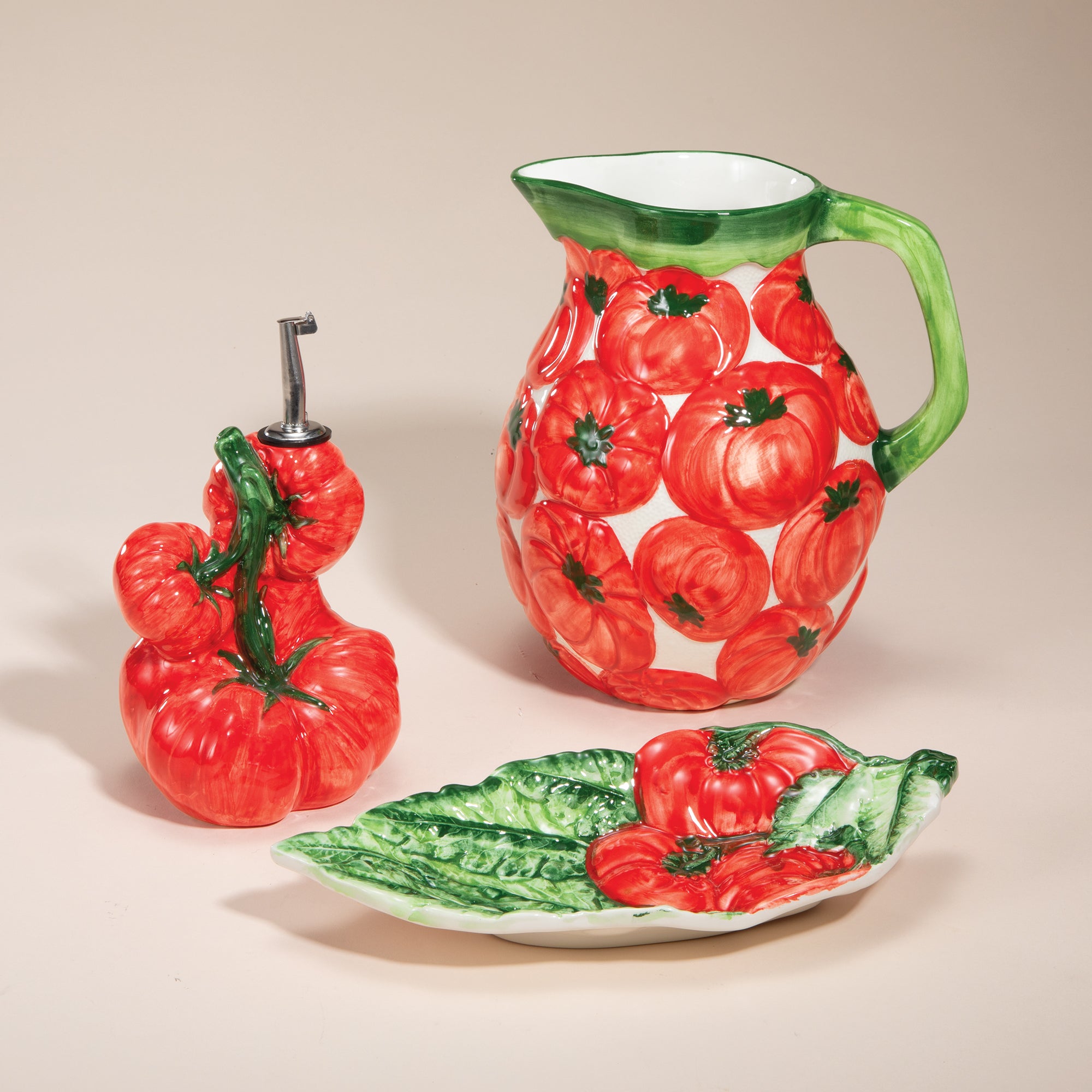 Italian Ceramic Garden Tomato Pitcher (Preorder)