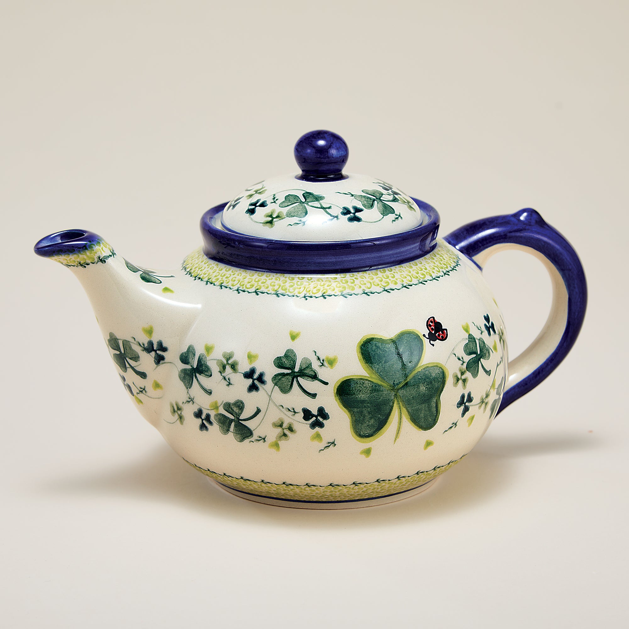 Polish Pottery Lucky Ladybug Teapot