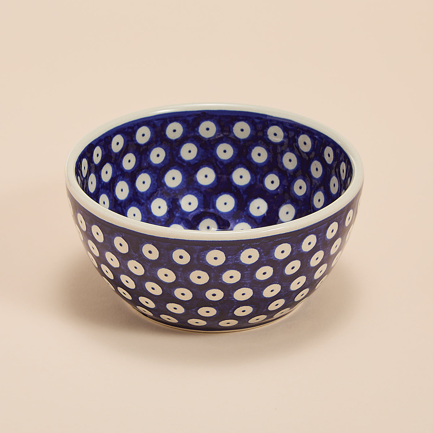 Polish Pottery Blue Dots Small Bowl