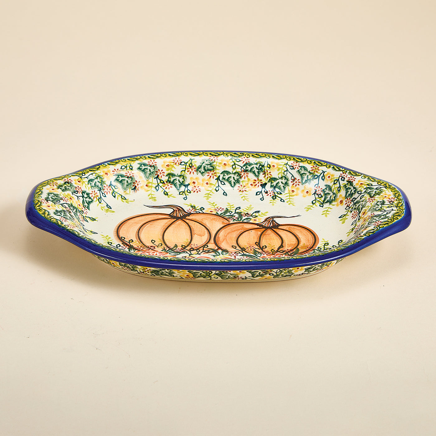 Polish Pottery Harvest Patch Platter