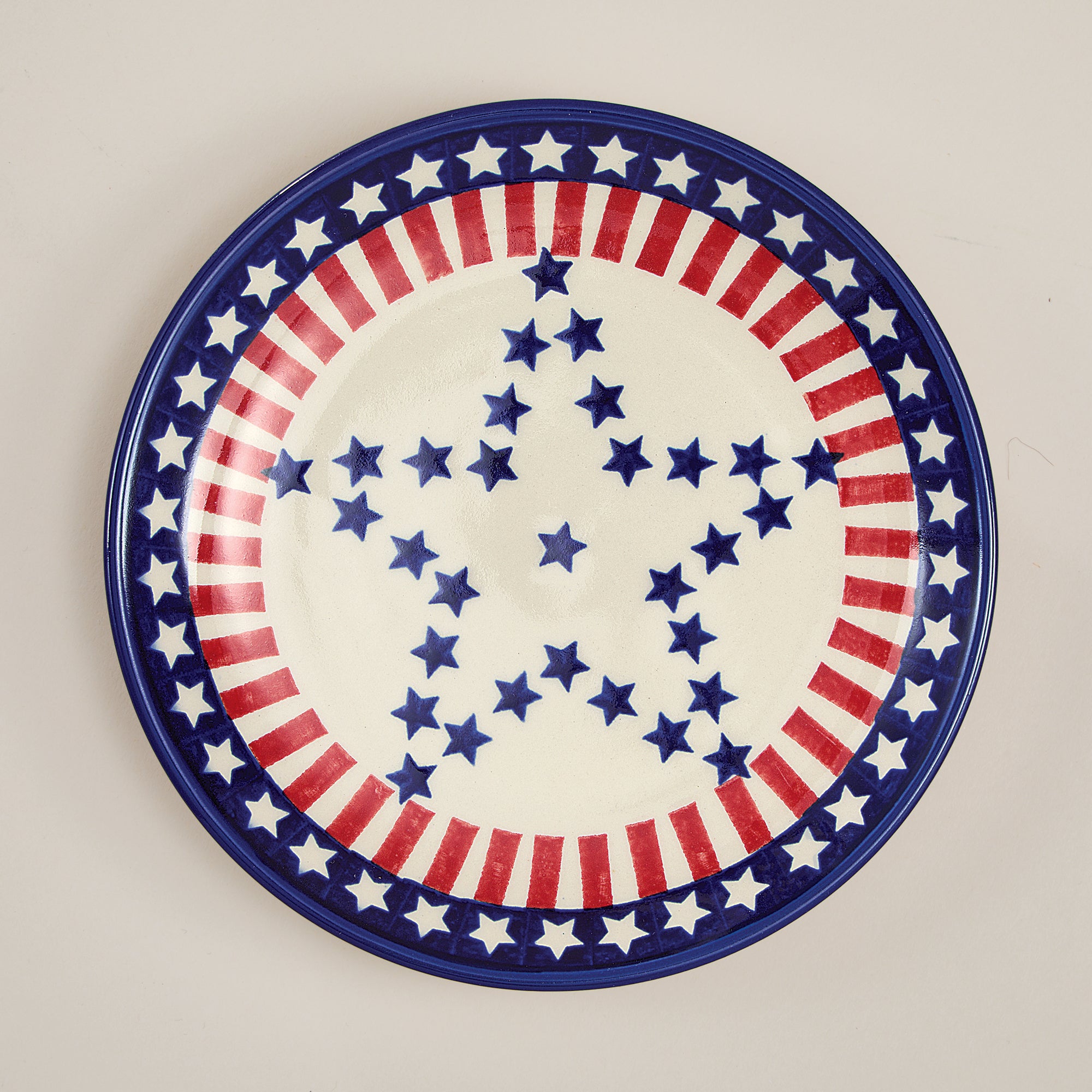 Polish Pottery Star Spangled Small Plate
