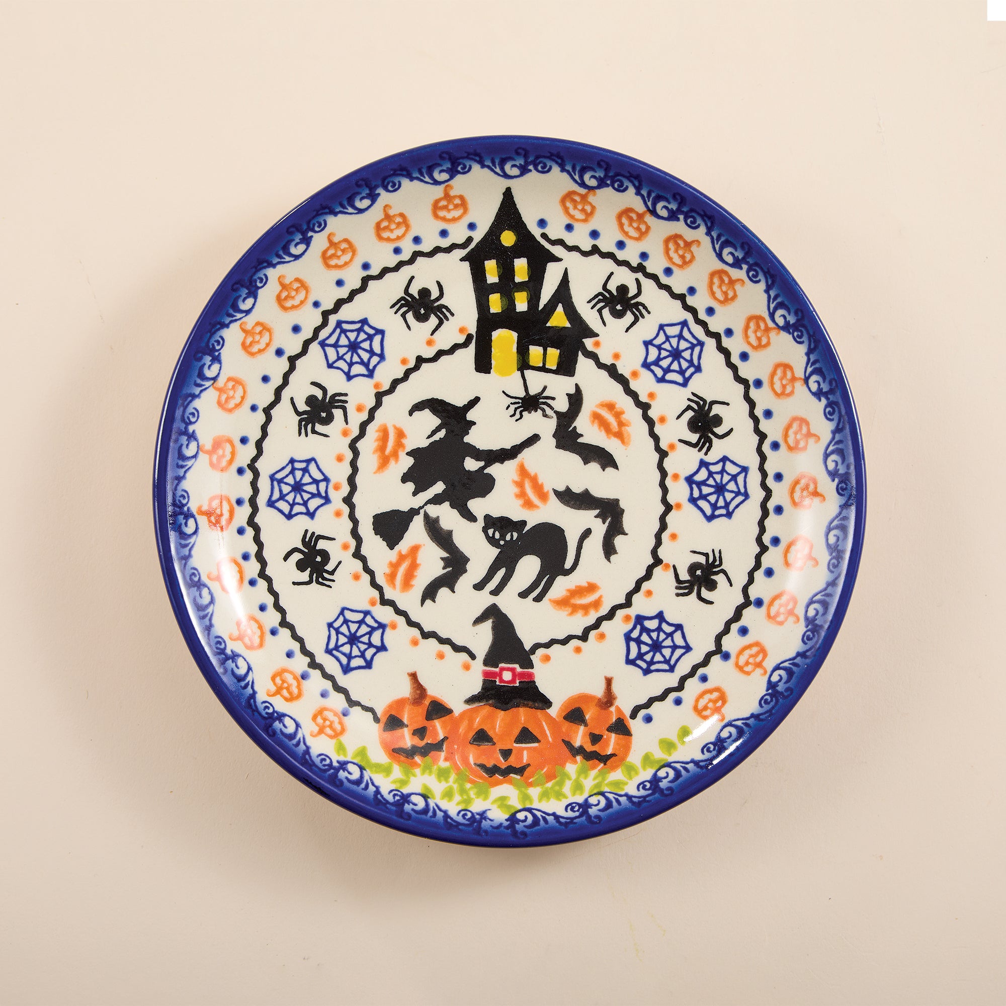 Polish Pottery Black Cat Hollow Small Plate (Preorder)