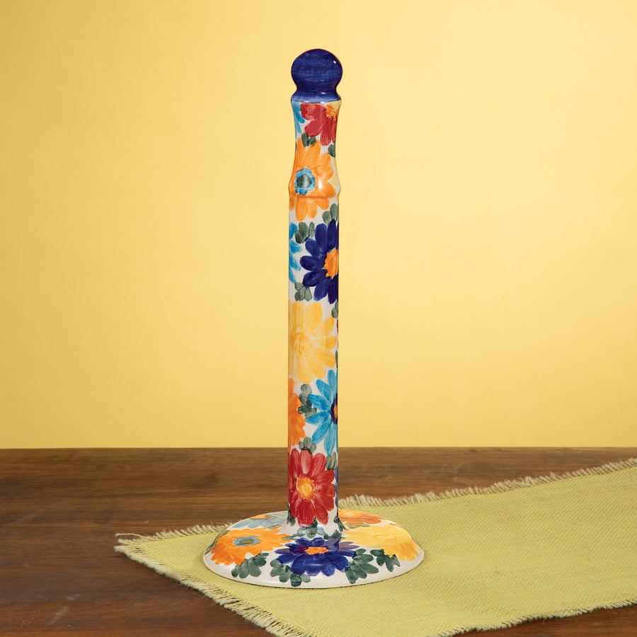 Polish Pottery Blooming Beauty Paper Towel Holder
