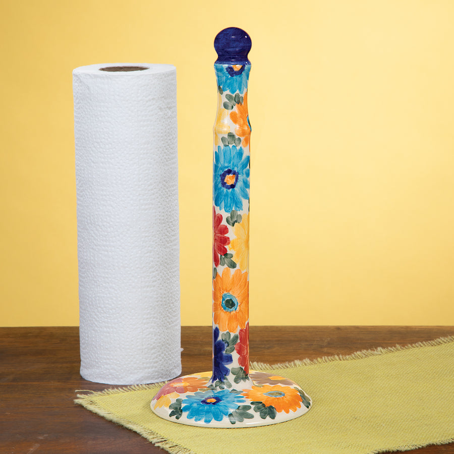 Polish Pottery Blooming Beauty Paper Towel Holder