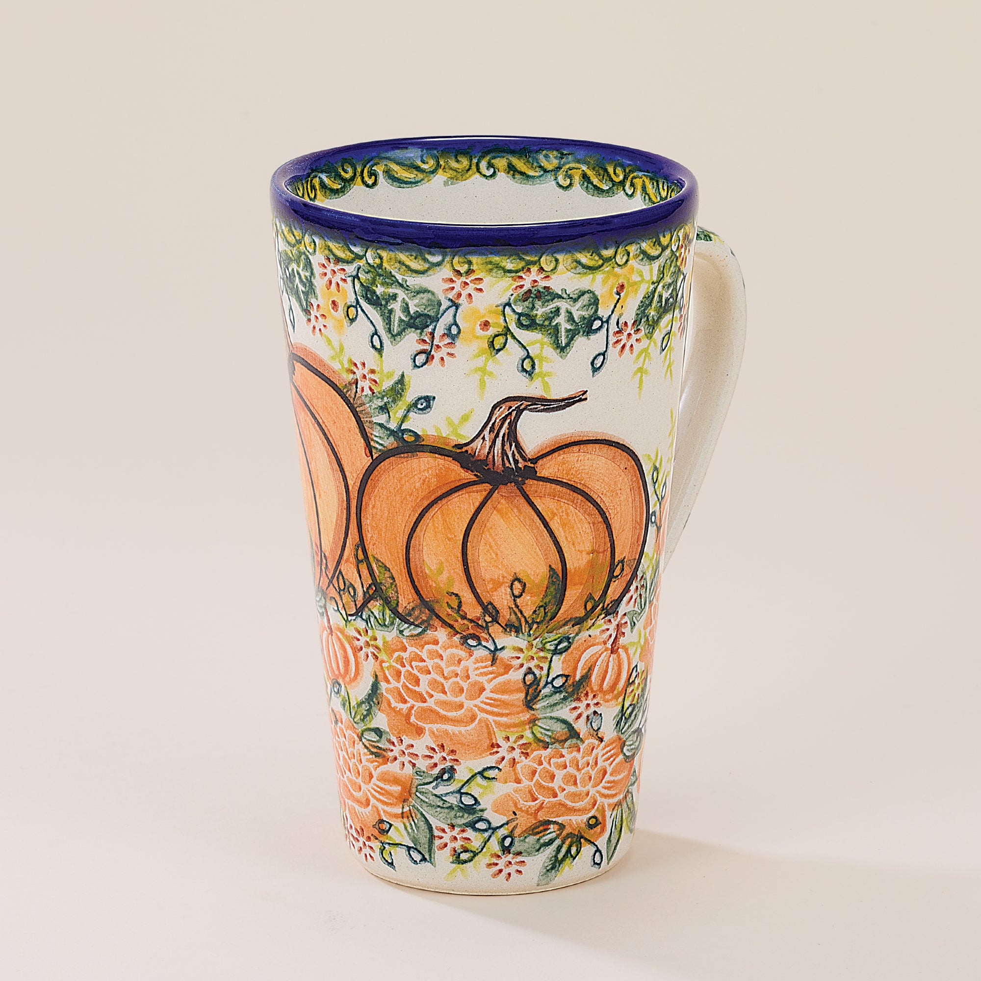 Polish Pottery Harvest Patch Tall Mug