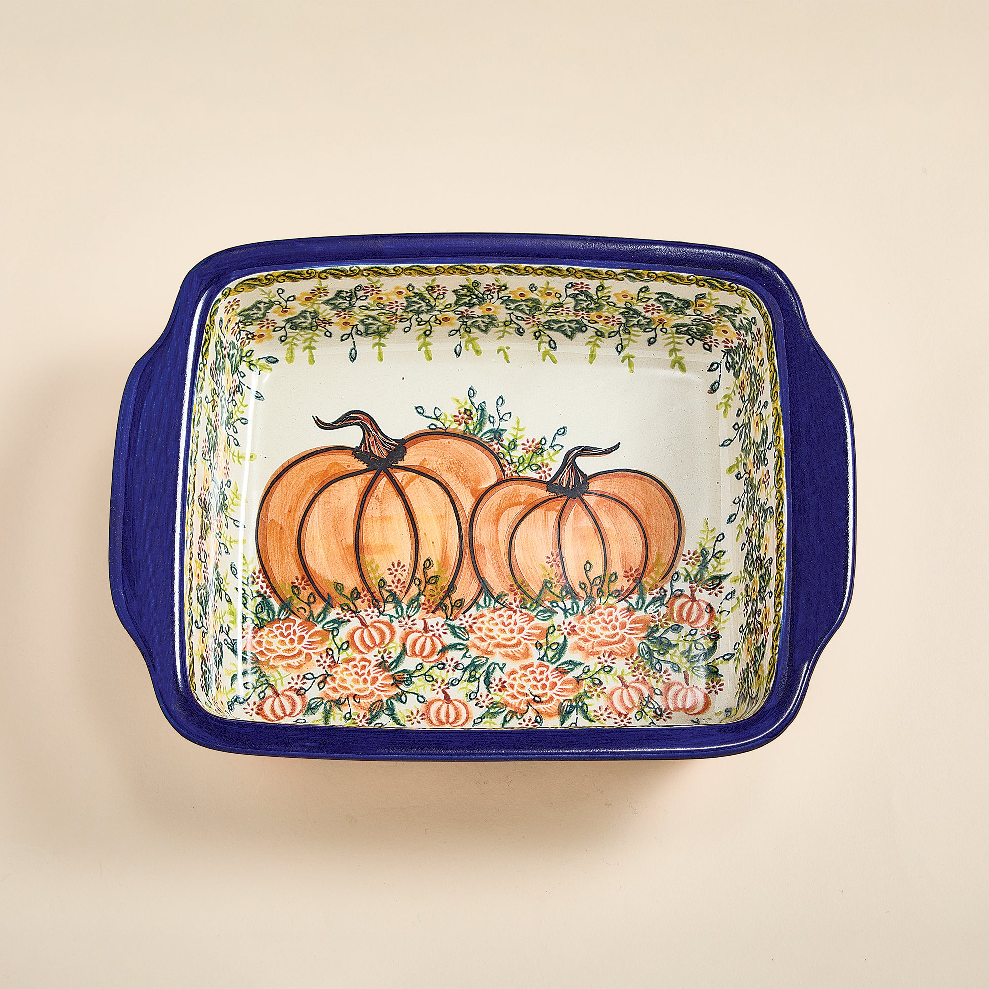 Polish Pottery Harvest Patch Baking Dish