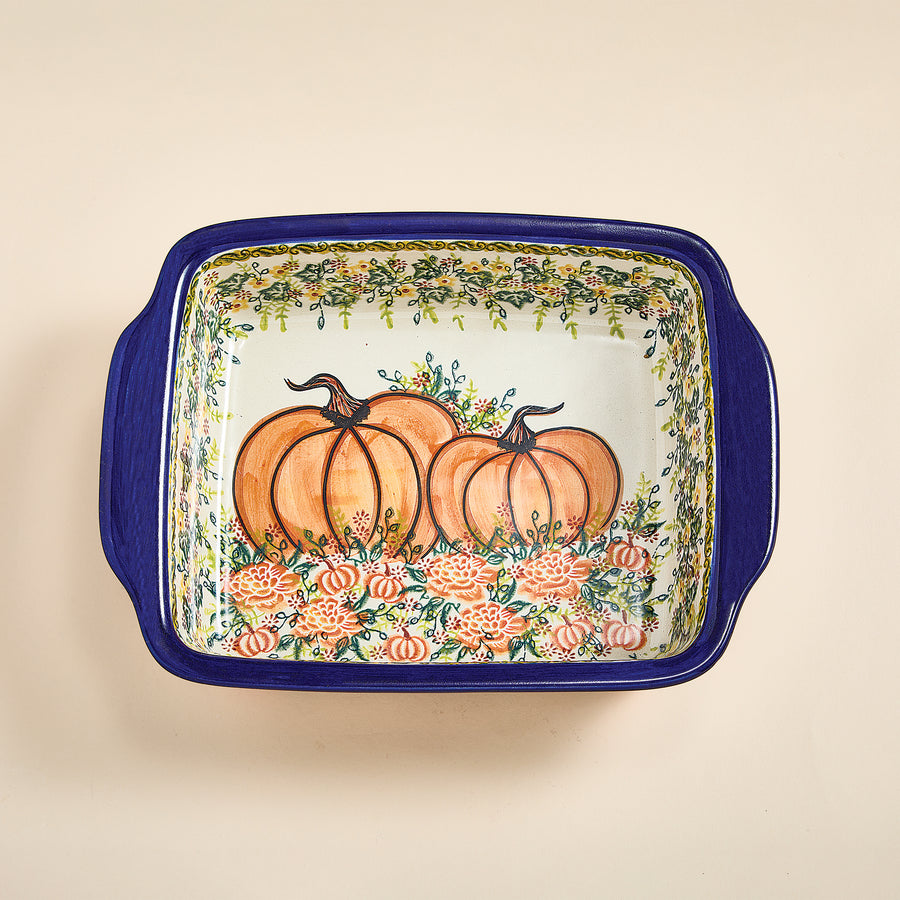 Polish Pottery Harvest Patch Baking Dish
