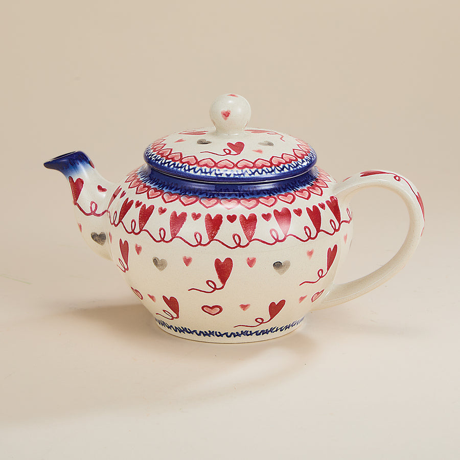 Polish Pottery Follow Your Hearts Teapot