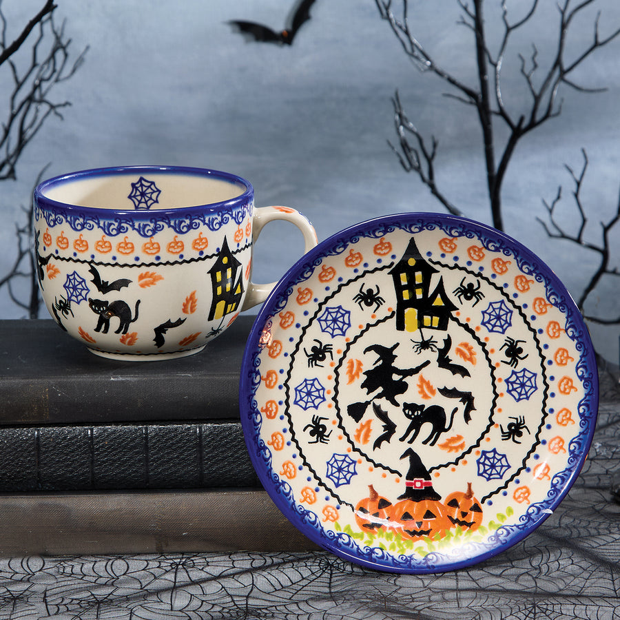 Polish Pottery Black Cat Hollow Small Plate (Preorder)