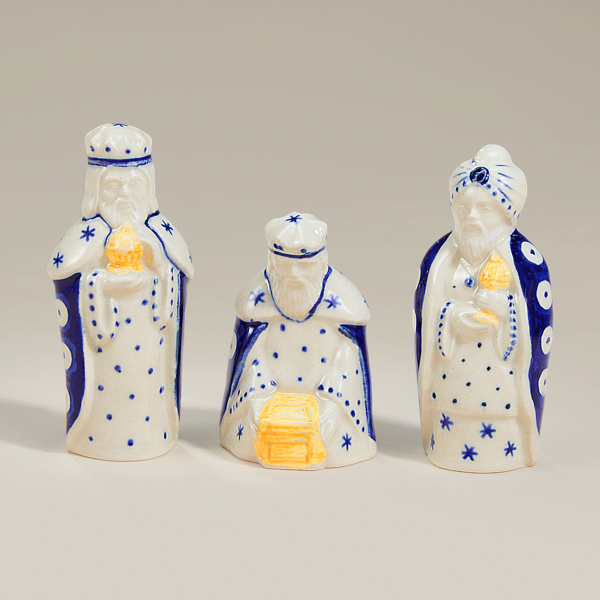 Polish Pottery Three Wise Men Figurines, Set of 3 (Preorder)