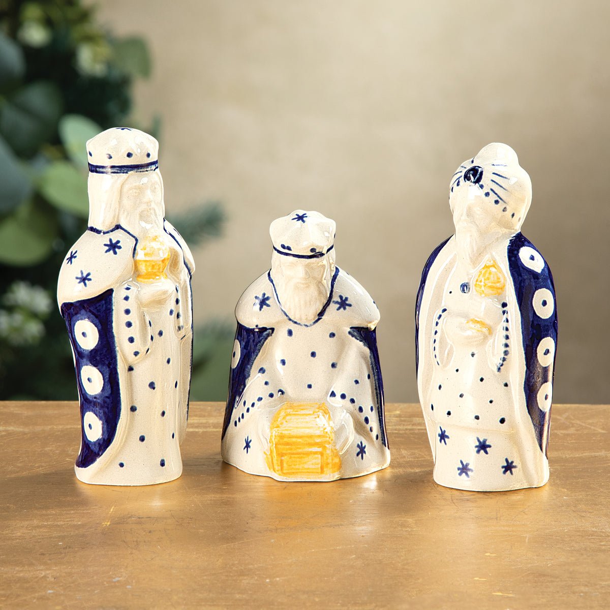 Polish Pottery Three Wise Men Figurines, Set of 3 (Preorder)