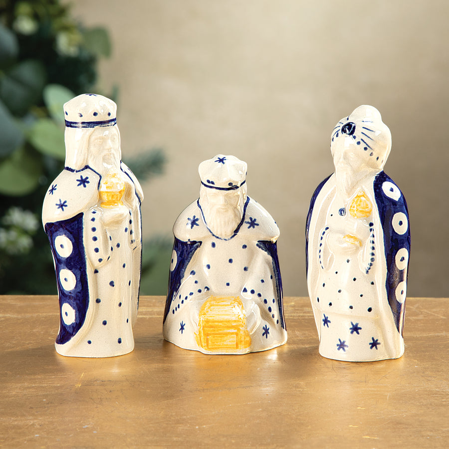 Polish Pottery Three Wise Men Figurines, Set of 3 (Preorder)