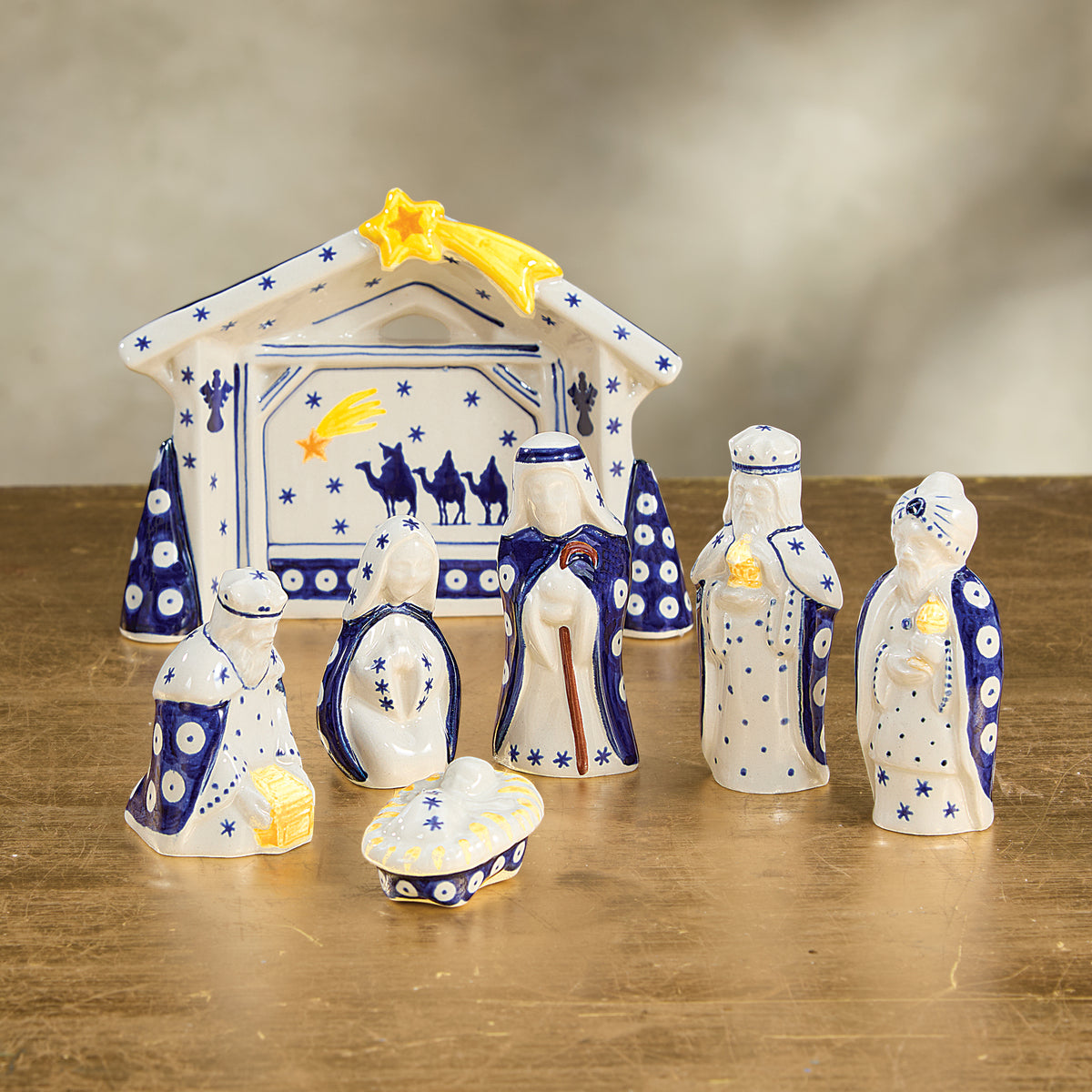 Polish Pottery Three Wise Men Figurines, Set of 3 (Preorder)