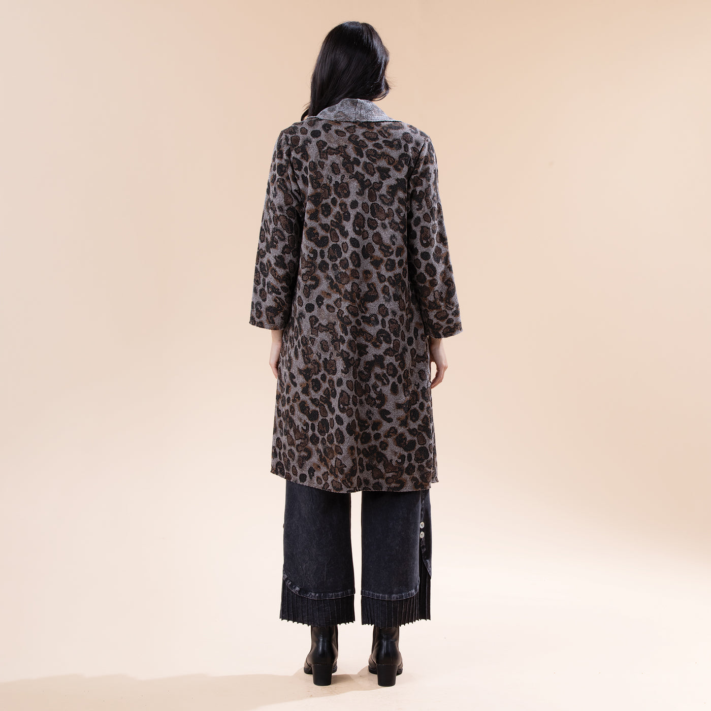 Charming Cheetah Open Front Jacket