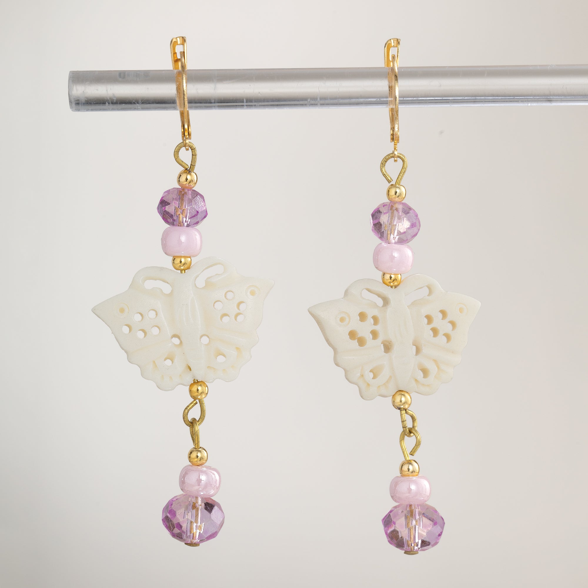 Murano Glass Butterfly Earrings
