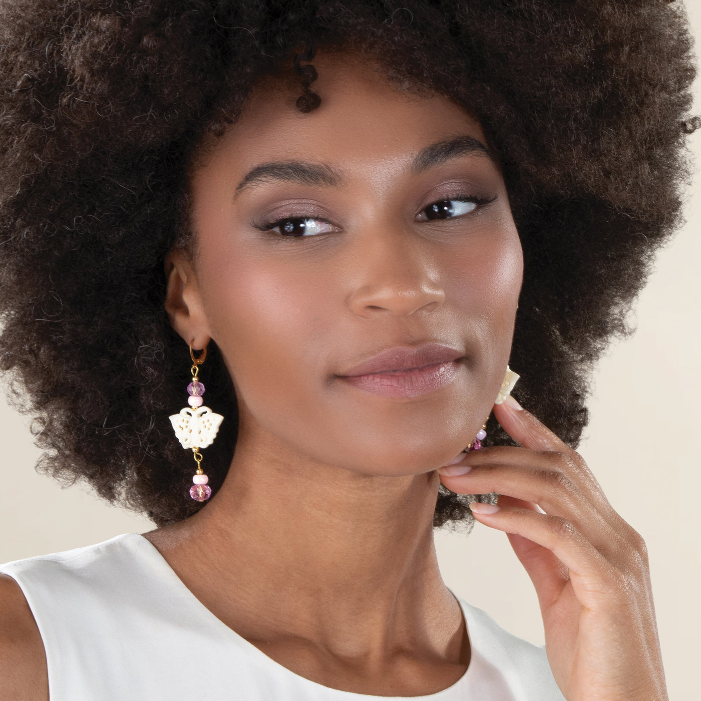 Murano Glass Butterfly Earrings