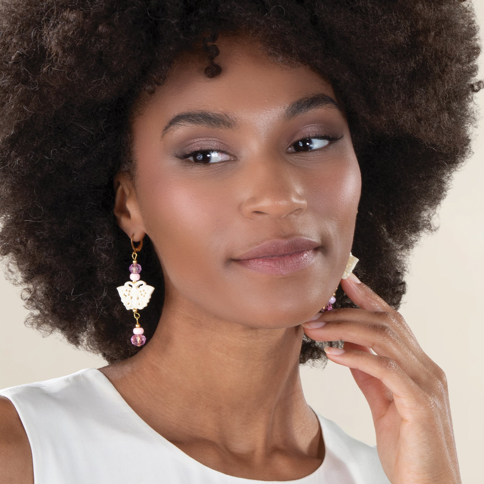 Murano Glass Butterfly Earrings