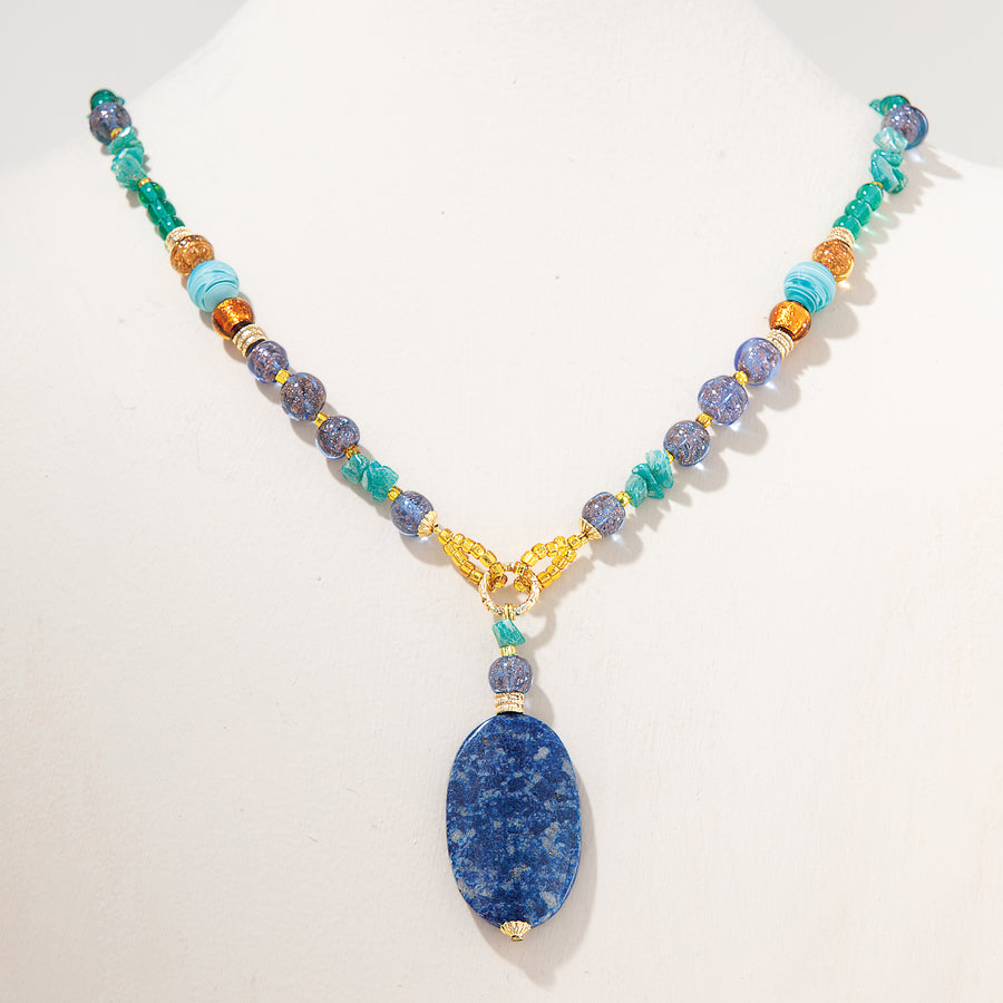 Murano Glass Mediterranean Midnight Necklace (Preorder)