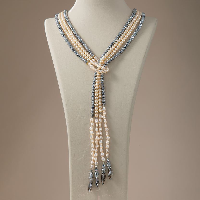 Unique Two String Long Handmade Necklace main image 0